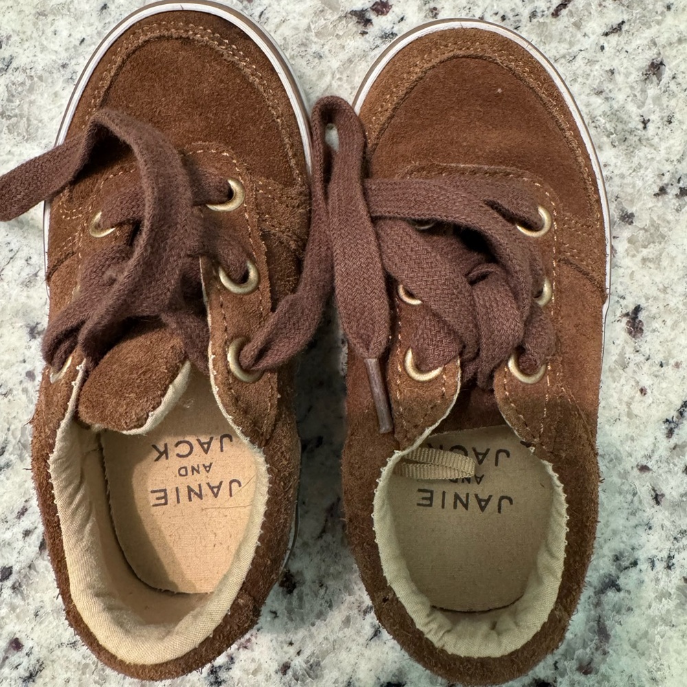Janie and Jack Brown Toddler Sneakers